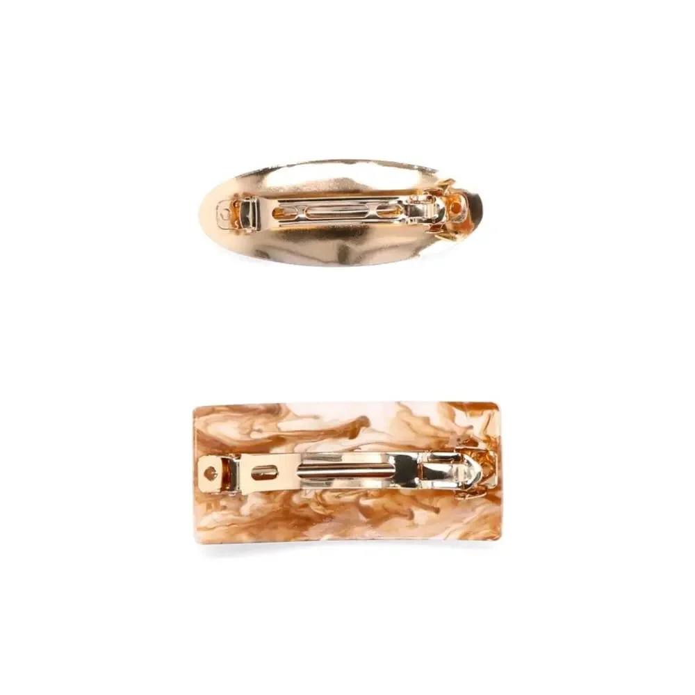 Time and Tru Women's Hair Claw Clips, 2-Pack, Red 5PC